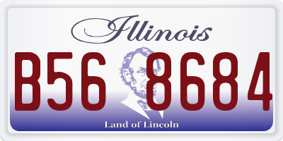 IL license plate B568684