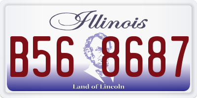IL license plate B568687