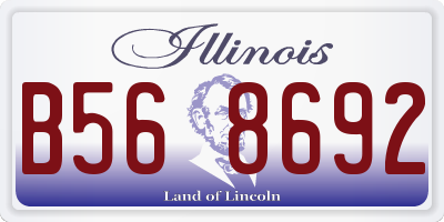 IL license plate B568692