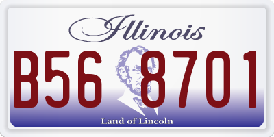 IL license plate B568701