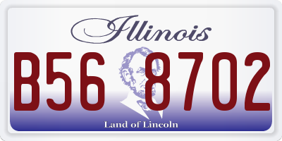 IL license plate B568702
