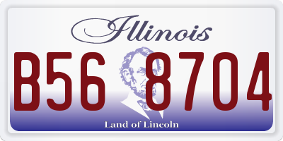 IL license plate B568704