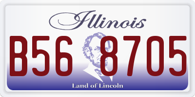 IL license plate B568705