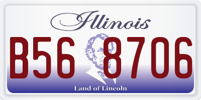 IL license plate B568706