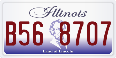 IL license plate B568707