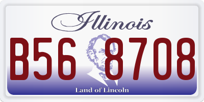 IL license plate B568708
