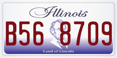 IL license plate B568709