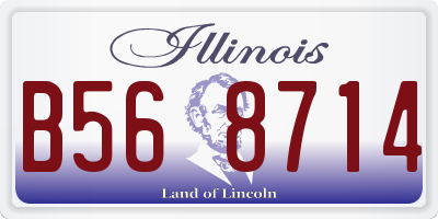 IL license plate B568714