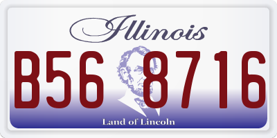 IL license plate B568716