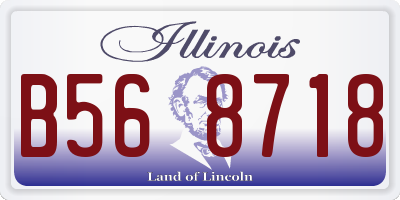 IL license plate B568718