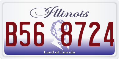 IL license plate B568724