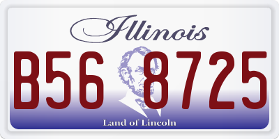 IL license plate B568725