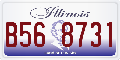 IL license plate B568731
