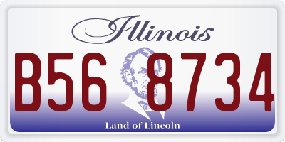 IL license plate B568734