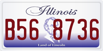 IL license plate B568736