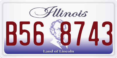 IL license plate B568743