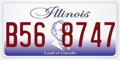 IL license plate B568747