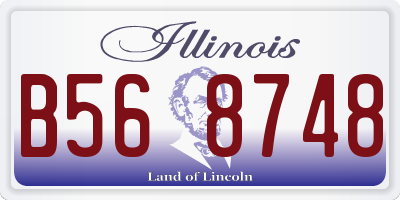 IL license plate B568748