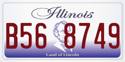 IL license plate B568749