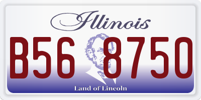 IL license plate B568750