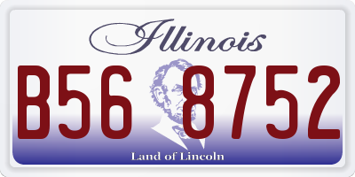 IL license plate B568752