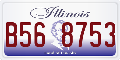 IL license plate B568753