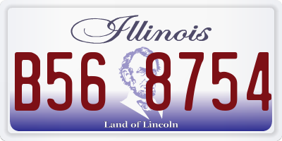 IL license plate B568754