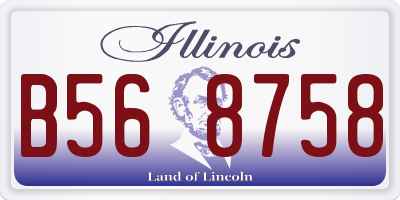 IL license plate B568758