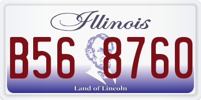 IL license plate B568760