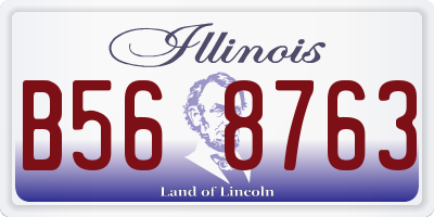 IL license plate B568763