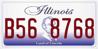 IL license plate B568768