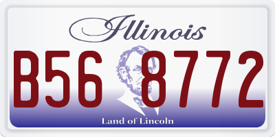 IL license plate B568772