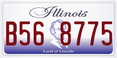 IL license plate B568775