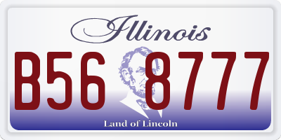 IL license plate B568777