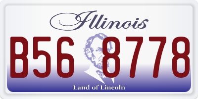 IL license plate B568778
