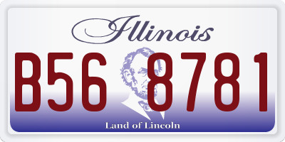 IL license plate B568781