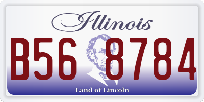 IL license plate B568784