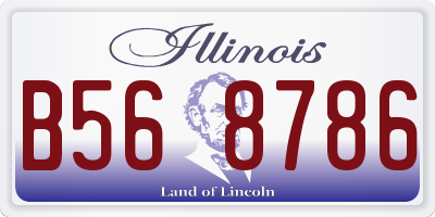 IL license plate B568786