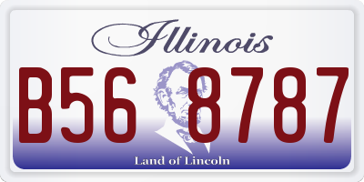 IL license plate B568787