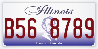 IL license plate B568789