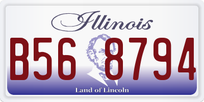 IL license plate B568794