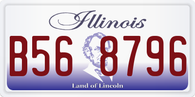 IL license plate B568796