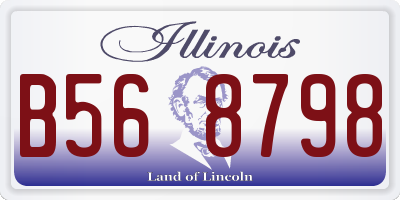 IL license plate B568798