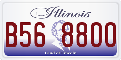 IL license plate B568800