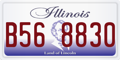 IL license plate B568830