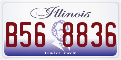 IL license plate B568836