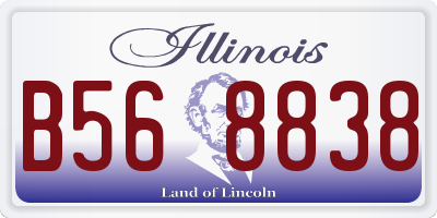 IL license plate B568838