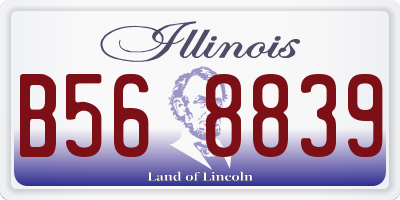 IL license plate B568839