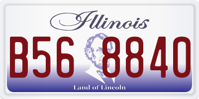 IL license plate B568840
