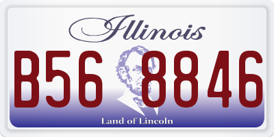 IL license plate B568846